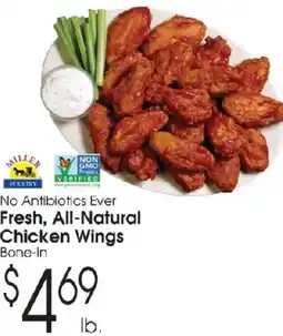 Family Fare Miller poultry fresh, all-natural chicken wings offer