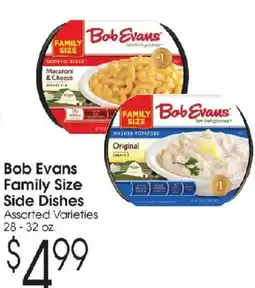 Family Fare Bob Evans Family Size Side Dishes offer