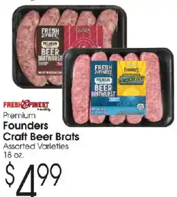 Family Fare Fresh Finest Premium Founders Craft Beer Brats offer