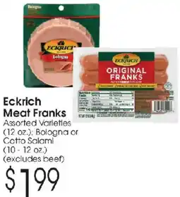 Family Fare Eckrich meat franks offer