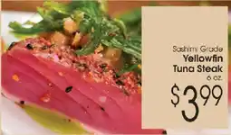 Family Fare Sashimi Grade Yellowfin Tuna Steak offer