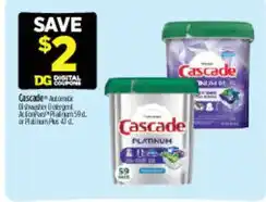 Dollar General Cascade automatic dishwasher detergent offer