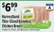 Pioneer Supermarkets Harvestland thin-sliced boneless chicken breast offer