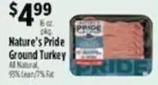 Pioneer Supermarkets Nature's Pride Ground Turkey offer