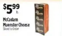 Pioneer Supermarkets McCadams Muenster Cheese offer