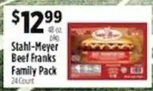 Pioneer Supermarkets Stahl-Meyer Beef Franks Family Pack offer