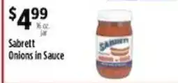 Pioneer Supermarkets Sabrett Onions in Sauce offer