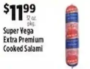 Pioneer Supermarkets Super Vega extra premium cooked salami offer