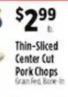 Pioneer Supermarkets Thin-Sliced Center Cut Pork Chops offer