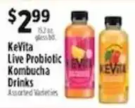 Pioneer Supermarkets KeVita Live Probiotic Kombucha Drinks offer