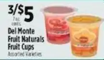 Pioneer Supermarkets Del Monte Fruit Naturals Fruit Cups offer