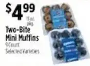 Pioneer Supermarkets Two-Bite Mini Muffins offer