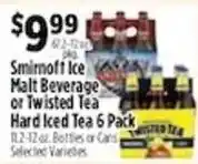Pioneer Supermarkets Smirnoff Ice Malt Beverage or Twisted Tea Hard Iced Tea offer