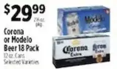 Pioneer Supermarkets Corona or Modelo Beer offer