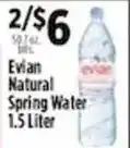Pioneer Supermarkets Evian Natural Spring Water offer