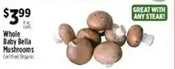 Pioneer Supermarkets Whole Baby Bella Mushrooms offer