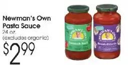 Family Fare Newman's Own Pasta Sauce offer