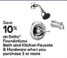 Lowe's Delta foundations bath and kitchen faucets & hardware offer