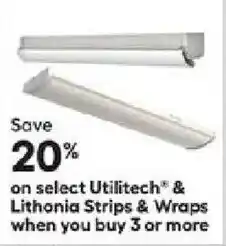 Lowe's Utilitech & Lithonia Strips & Wraps offer