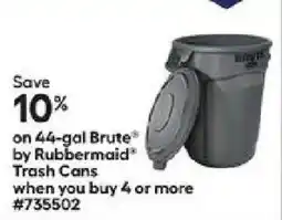 Lowe's Brute Trash Cans by Rubbermaid offer