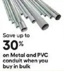 Lowe's Metal and PVC conduit offer