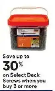 Lowe's Select Deck Screws offer