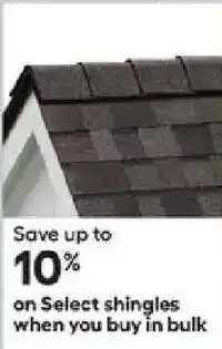 Lowe's Select shingles offer