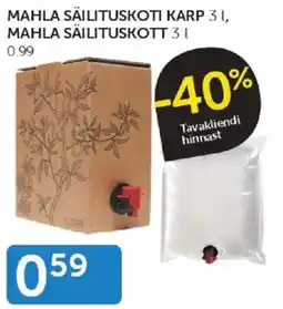 Walgreens Mahla storage box 3 l, Mahla storage bag 3 l offer