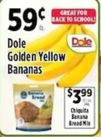 Pioneer Supermarkets Dole Golden Yellow Bananas offer