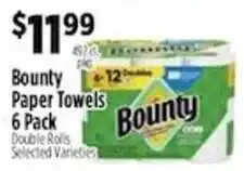Pioneer Supermarkets Bounty paper towels offer