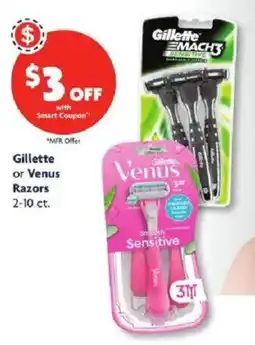 Family Dollar Gillette or Venus Razors offer