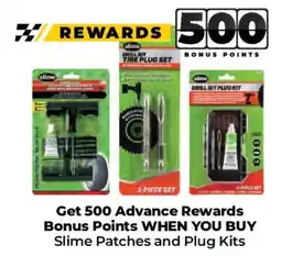 Advance Auto Parts Slime Patches and Plug Kits offer