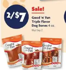 Family Dollar Good 'n' Fun Triple Flavor Dog Bones offer