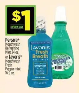 Dollar General Percara Mouthwash or Lavoris Mouthwash offer
