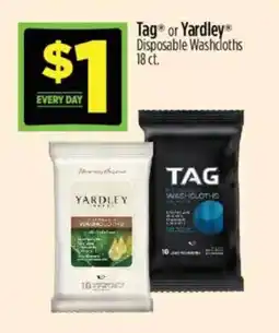 Dollar General Tag or Yardley Disposable Washcloths offer