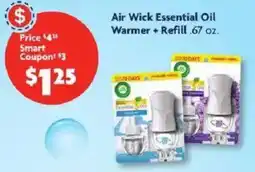 Family Dollar Air Wick Essential Oil Warmer + Refill offer