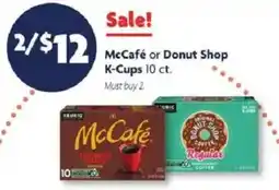 Family Dollar McCafé or Donut Shop K-Cups offer