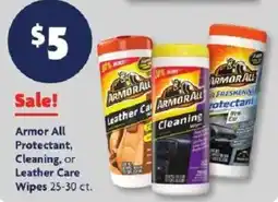 Family Dollar Armor All protectant, cleaning, or leather care wipes offer