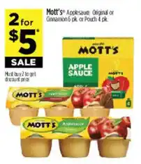 Dollar General Mott's apple sauce offer