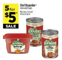 Dollar General Chef Boyardee cans and cups offer