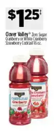 Dollar General Clover Valley Zero Sugar Cranberry or White Cranberry Strawberry Cocktail offer