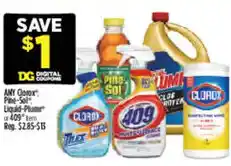 Dollar General Any Clorox Pine-Sol Liquid-Plumr or 409 offer