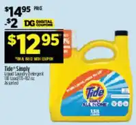 Dollar General Tide Simply liquid laundry detergent offer