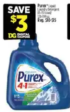 Dollar General Purex 4-in-1 laundry detergent offer