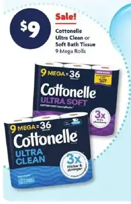 Family Dollar Cottonelle Ultra Clean or Soft Bath Tissue offer