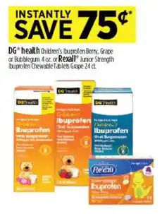 Dollar General Dg health children's ibuprofen berry, grape or bubblegum offer
