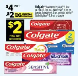 Dollar General Colgate toothpaste offer