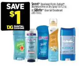 Dollar General Secret Deodorant Fresh offer