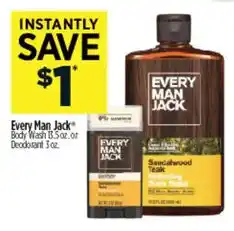 Dollar General Every Man Jack Body Wash or Deodorant offer