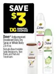 Dollar General Dove Anti-Respirant Deodorant offer